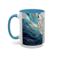 Moonlit Wolf Stained Glass Style Mug
