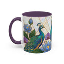 Garden Peacock Stained Glass Style Mug