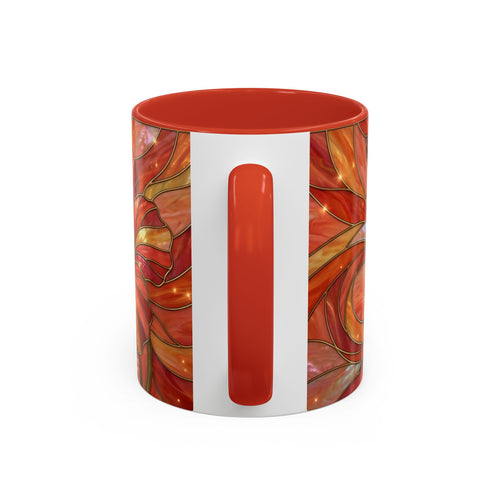Hibiscus Glow Hummingbird Stained Glass Style Mug