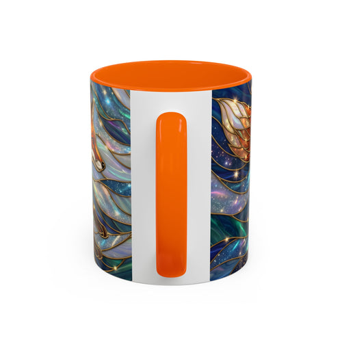 Celestial Running Fox Stained Glass Style Mug