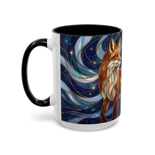 Midnight Fox Stained Glass Style Mug