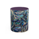 Storm Sky Wolf Stained Glass Style Mug