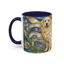 Blue Glow Great Pyrenees Stained Glass Style Mug