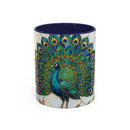 Elegant Peacock Stained Glass Style Mug