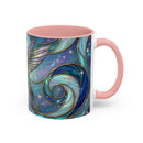 Blue Breeze Hummingbird Stained Glass Style Mug