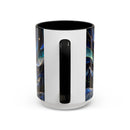 Aurora Mountain Wolf Stained Glass Style Mug