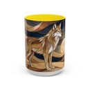 Nightscape Wolf Moon Stained Glass Style Mug