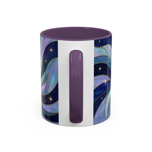 Blue Glow Hummingbird Stained Glass Style Mug