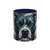 Aurora Glow Staffy Stained Glass Style Mug