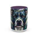 Aurora Glow Staffy Stained Glass Style Mug