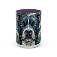 Aurora Glow Staffy Stained Glass Style Mug