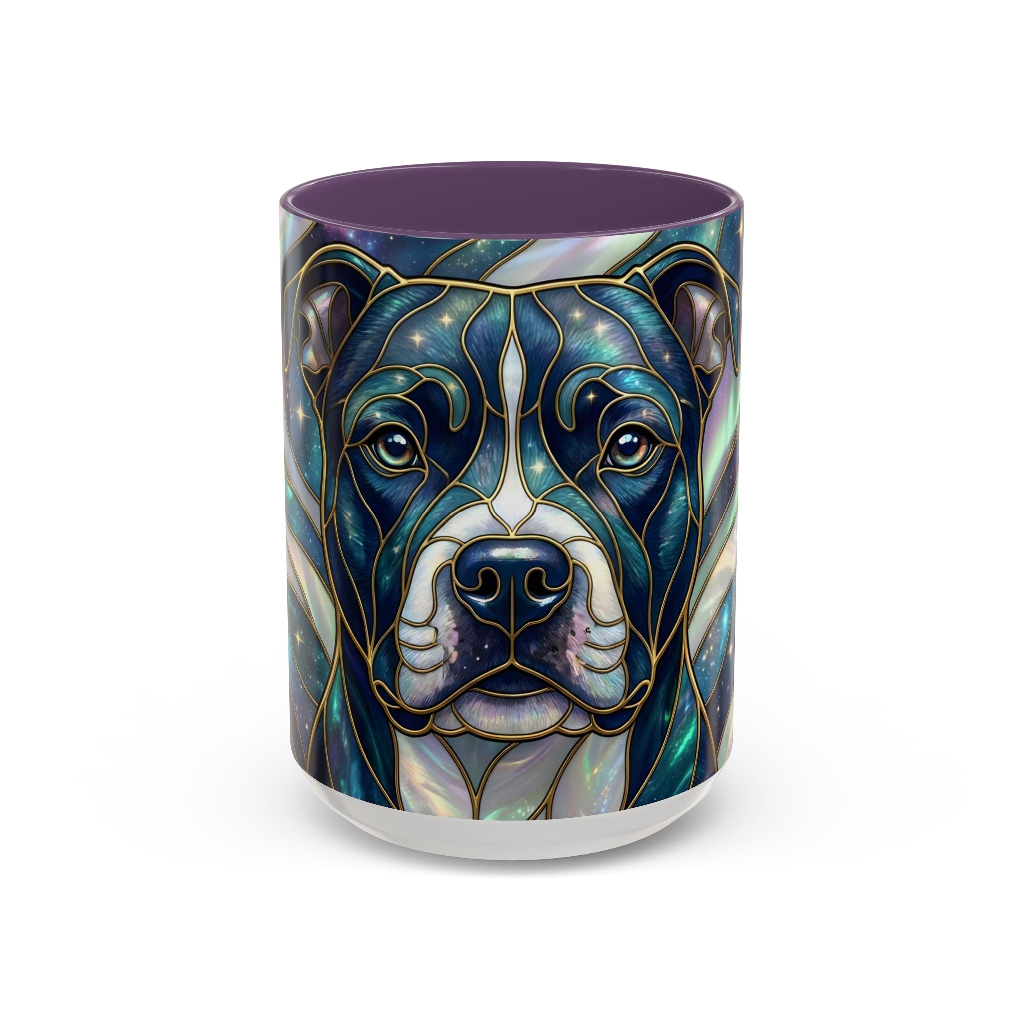 Aurora Glow Staffy Stained Glass Style Mug