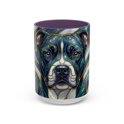 Aurora Glow Staffy Stained Glass Style Mug