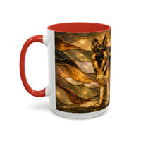 Golden German Shepherd Stained Glass Style Mug