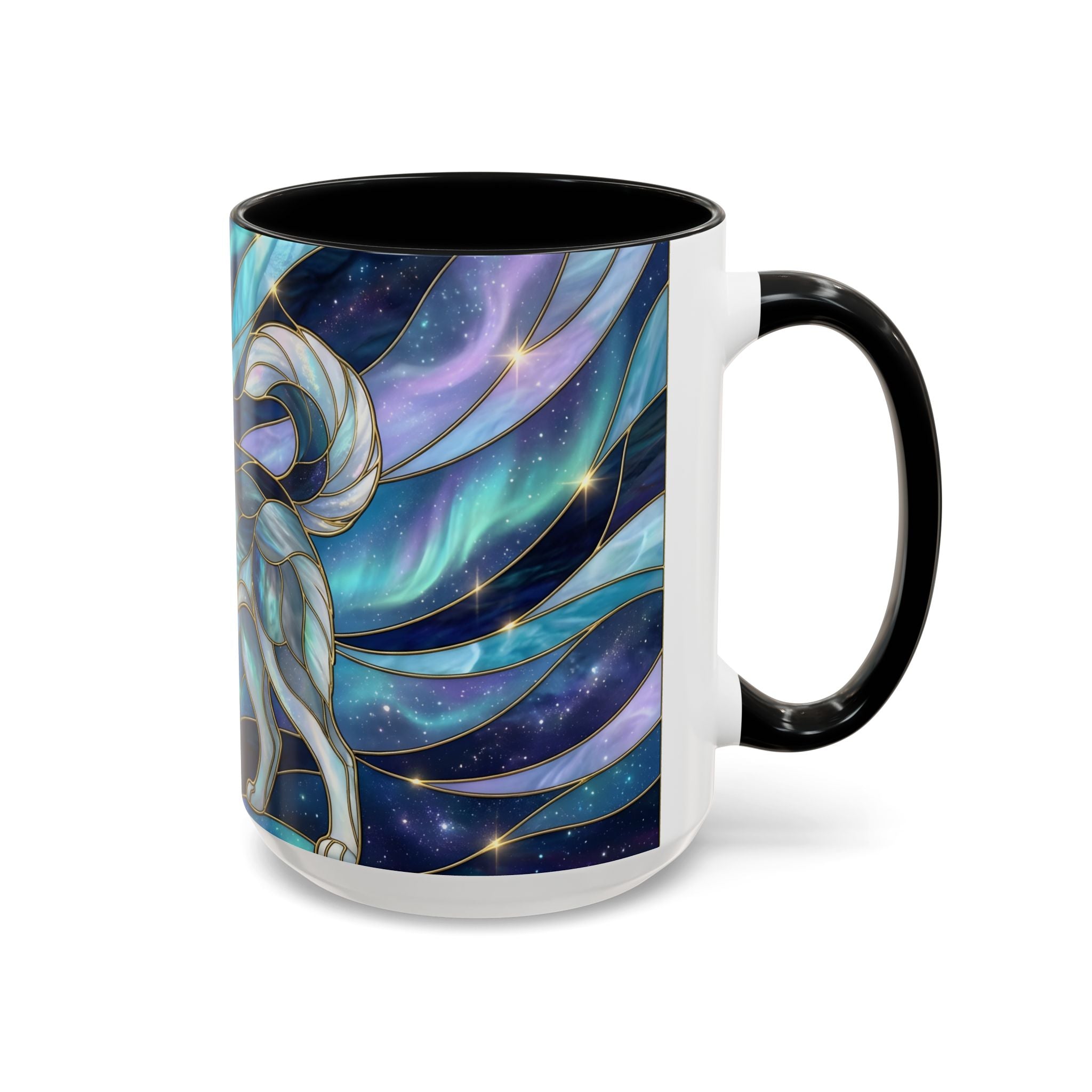 Aurora Husky Stained Glass Style Mug