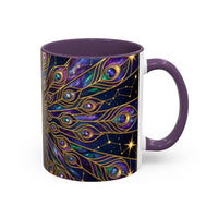 Celestial Peacock Stained Glass Style Mug
