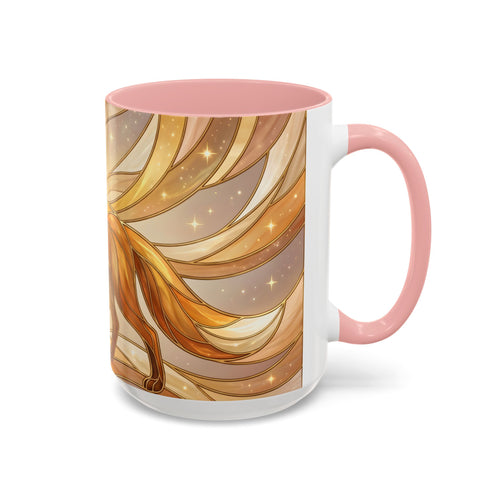Golden Glow Fox Stained Glass Style Mug