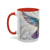 Rainbow Hummingbird Stained Glass Style Mug