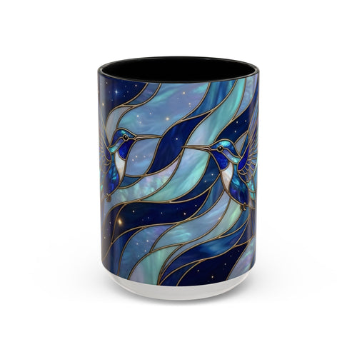 Midnight Hummingbird Stained Glass Style Mug
