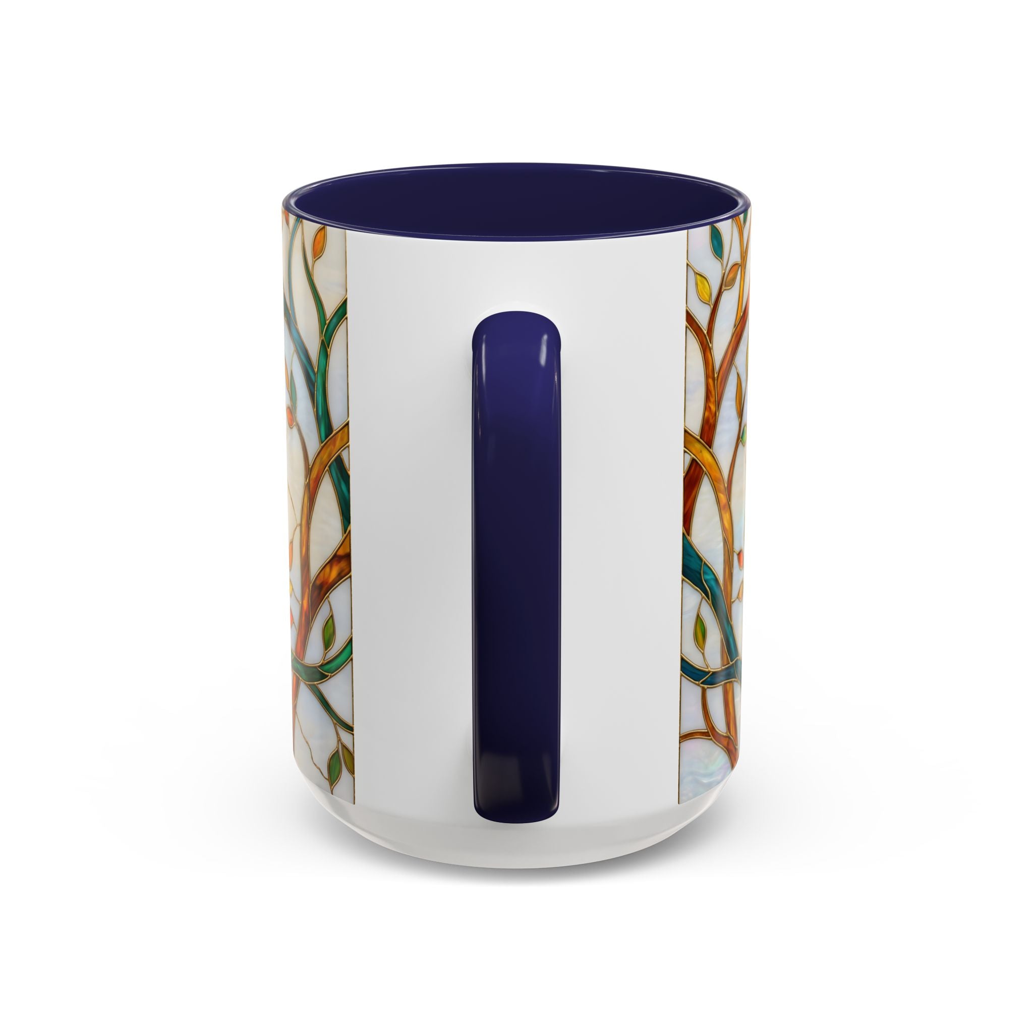 Elegant Peacock Stained Glass Style Mug