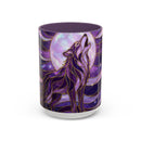 Amethyst Wolf Stained Glass Style Mug