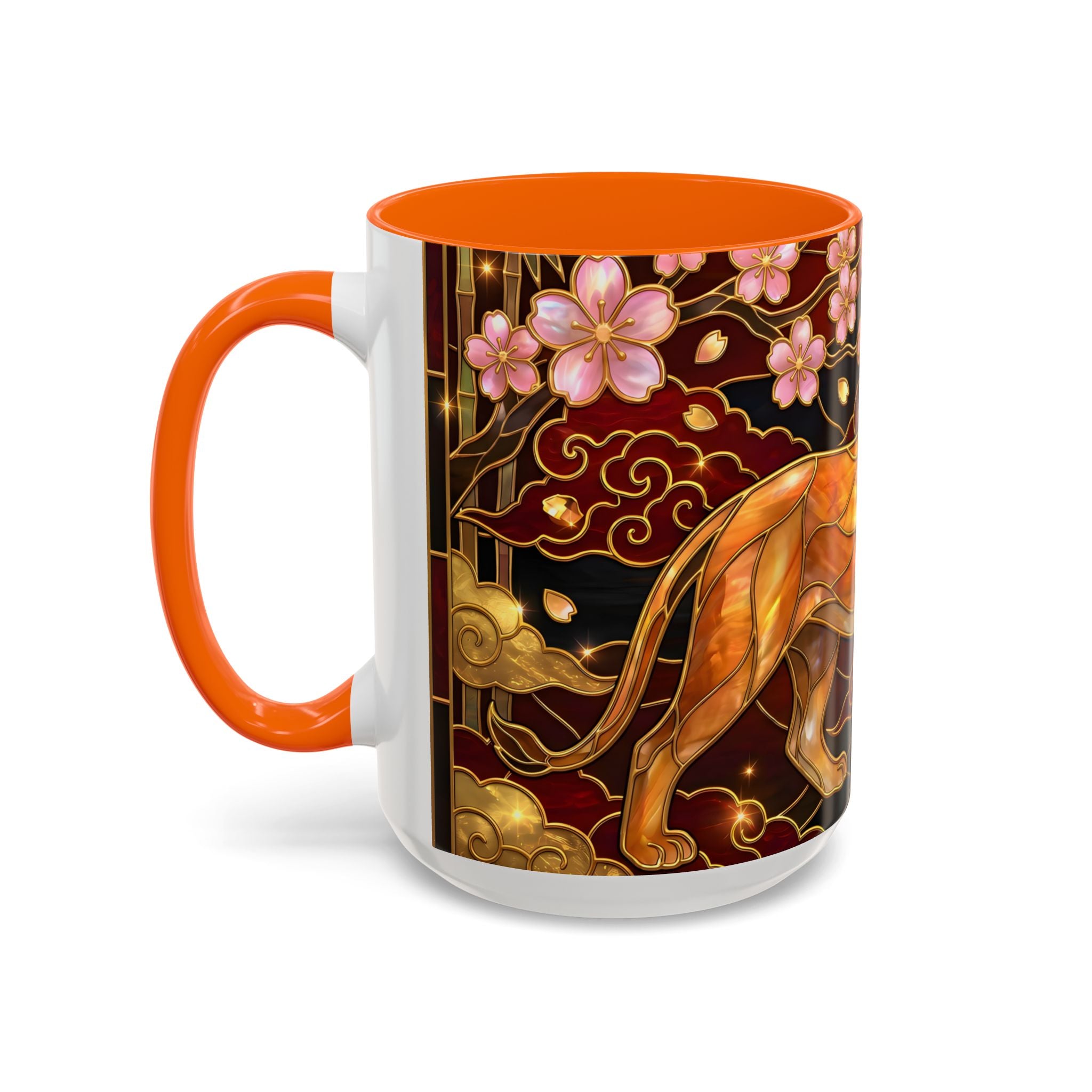 Sakura Lion Stained Glass Style Mug