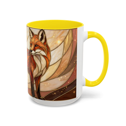 Honey Light Fox Stained Glass Style Mug