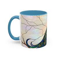 Minimal Peacock Stained Glass Style Mug