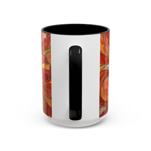 Hibiscus Glow Hummingbird Stained Glass Style Mug