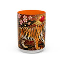 Sakura Tiger Stained Glass Style Mug