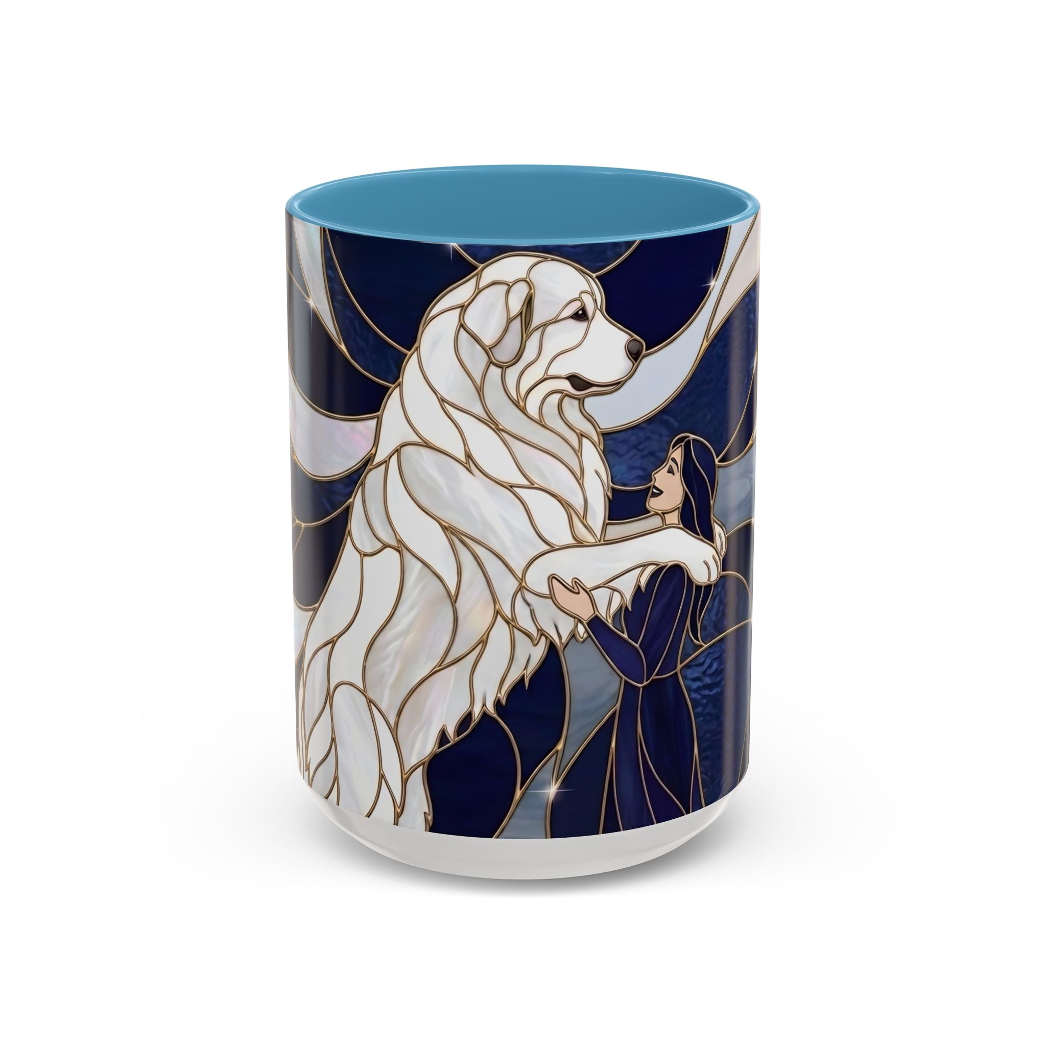 Faithful Friend Great Pyrenees Stained Glass Style Mug