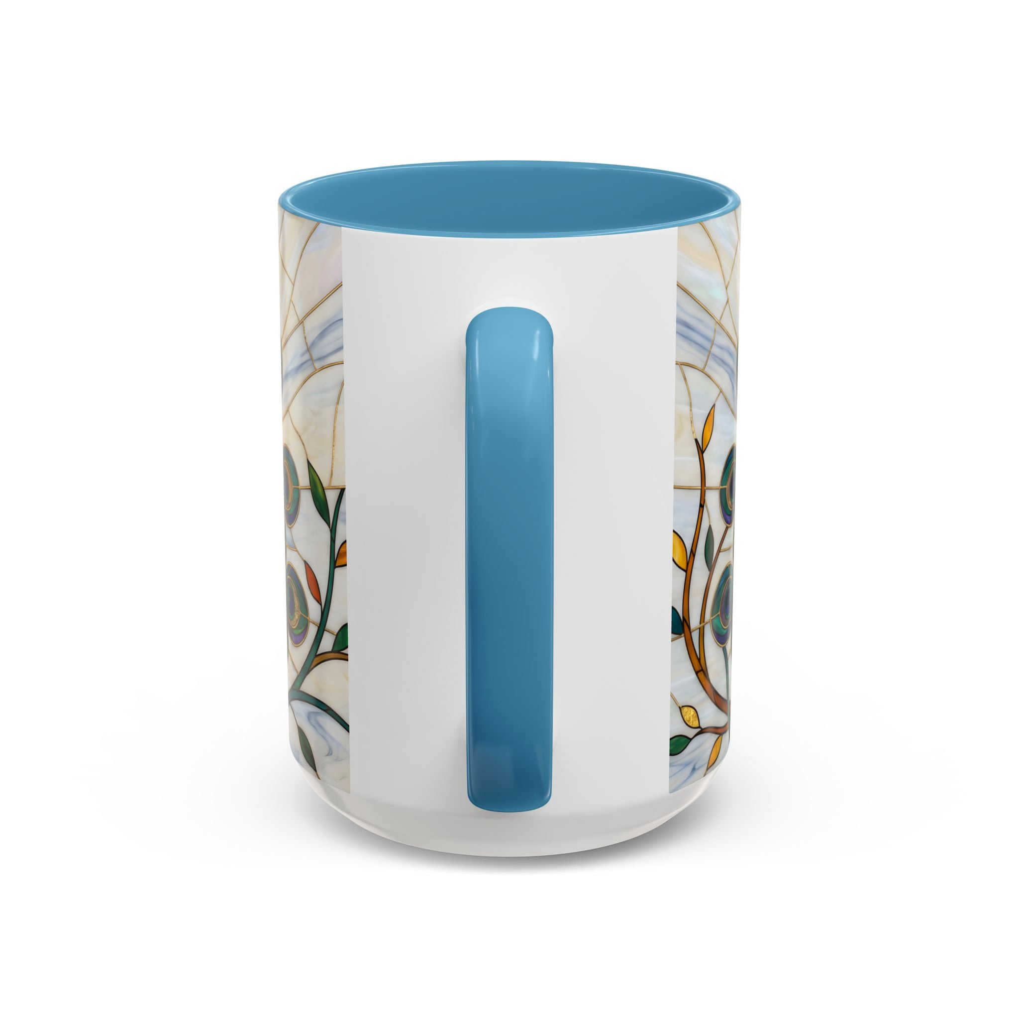 Classic Peacock Stained Glass Style Mug