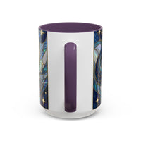 Sapphire Wolf Stained Glass Style Mug