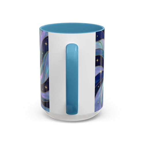 Blue Glow Hummingbird Stained Glass Style Mug