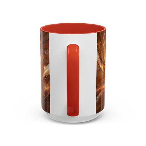 Amber Glow Staffy Stained Glass Style Mug
