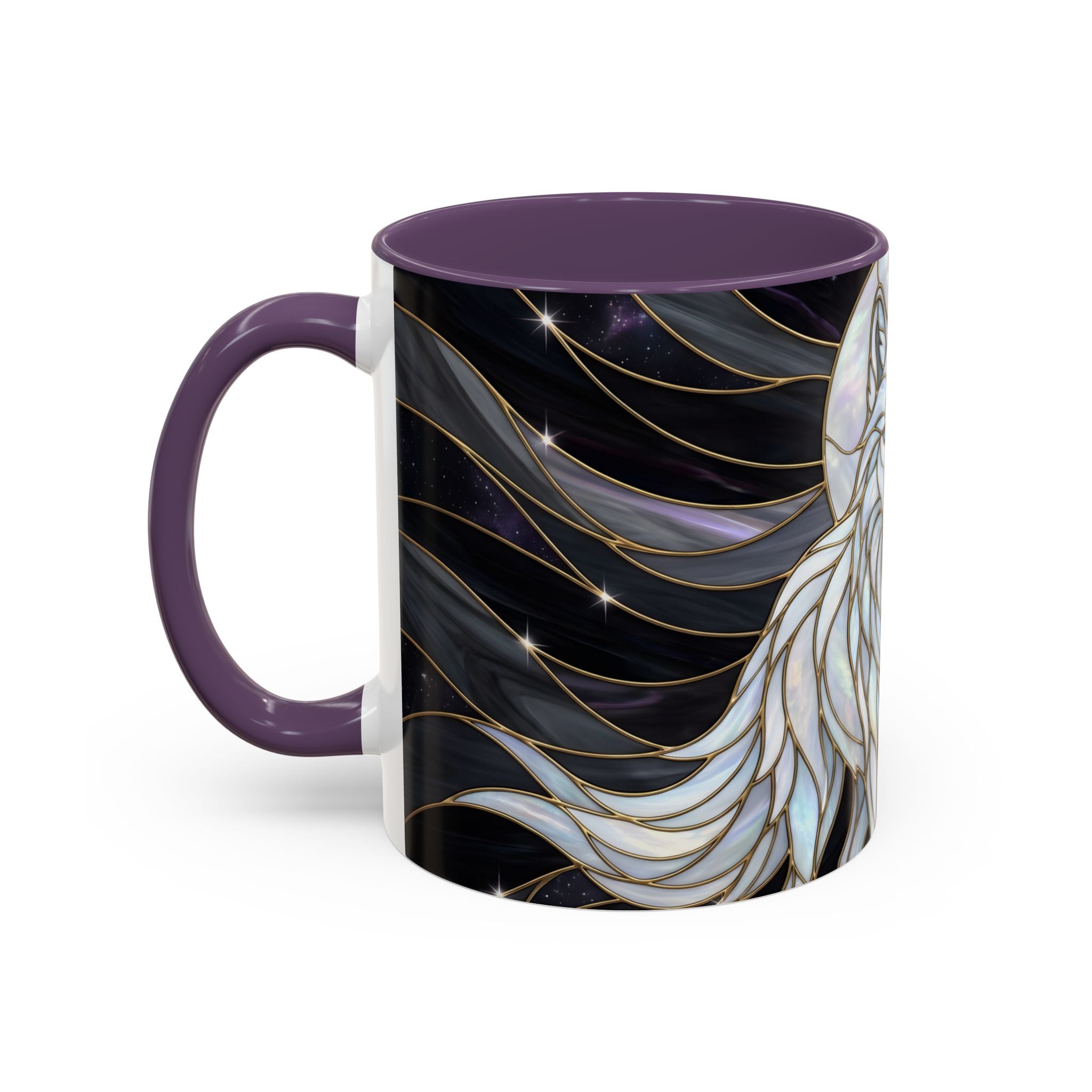 Night Wolf Stained Glass Style Mug