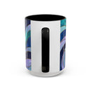 Celestial Wolf Stained Glass Style Mug