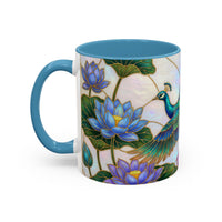 Flying Peacock Stained Glass Style Mug