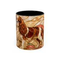 Blossom Cavalier King Charles Spaniel Stained Glass Style Mug