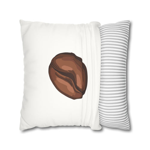 Coffee Bean Faux Suede Pillow Cover