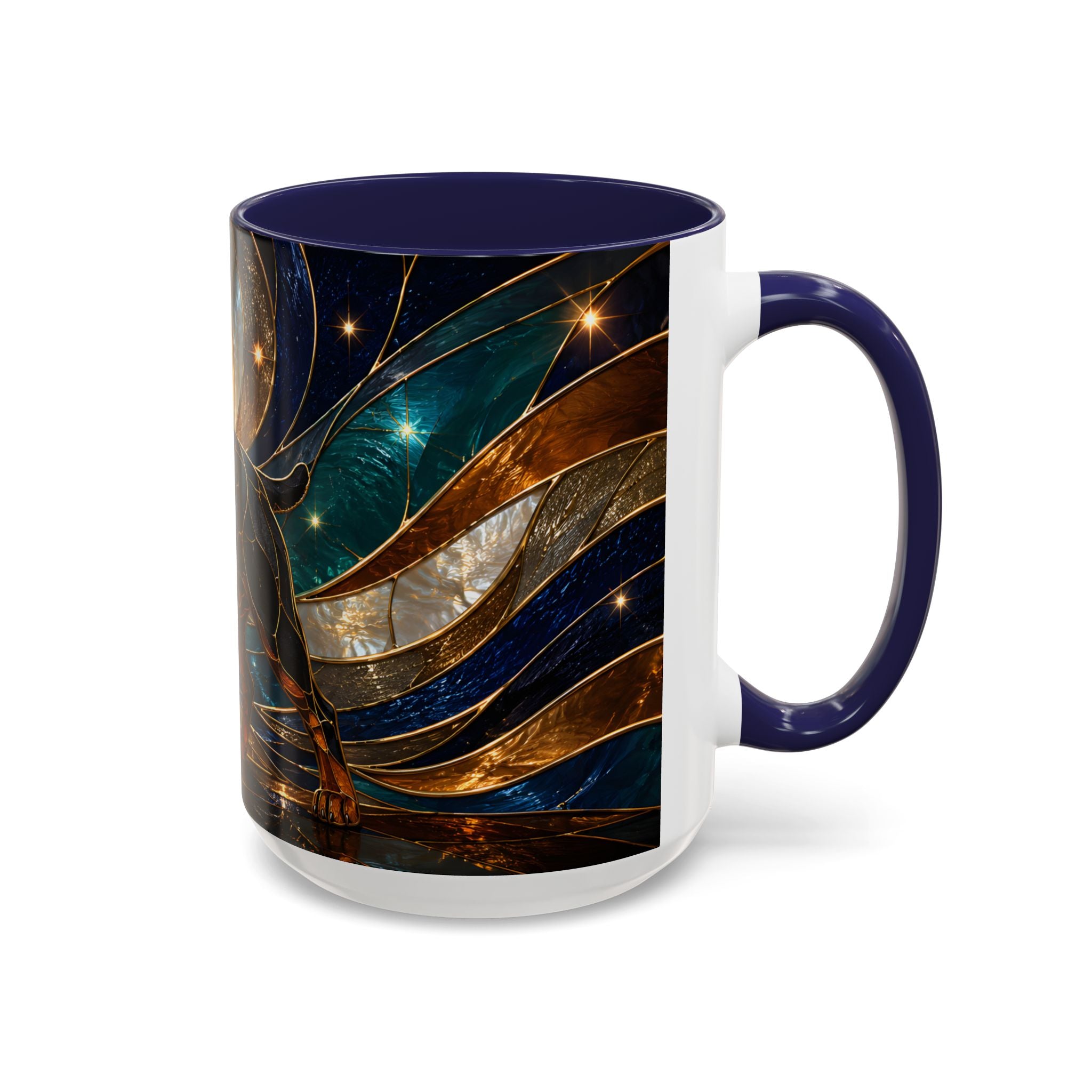 Warm Glow Rottweiler Stained Glass Style Mug