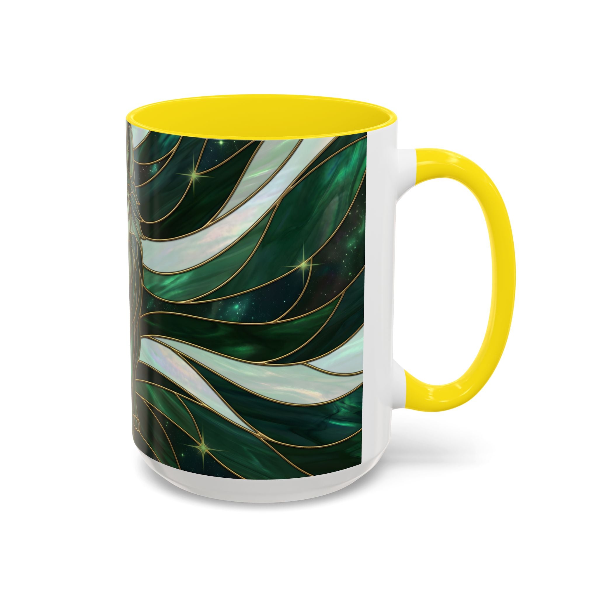 Jade Wolf Stained Glass Style Mug