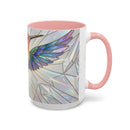 Rainbow Hummingbird Stained Glass Style Mug