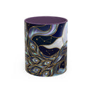 Lunar Peacock Stained Glass Style Mug