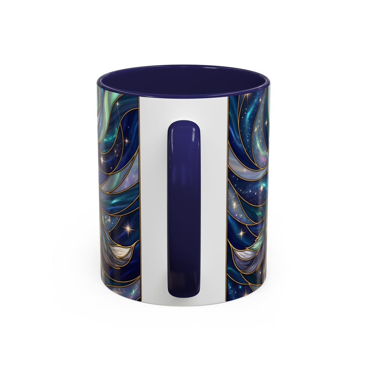 Twin Wolves Stained Glass Style Mug