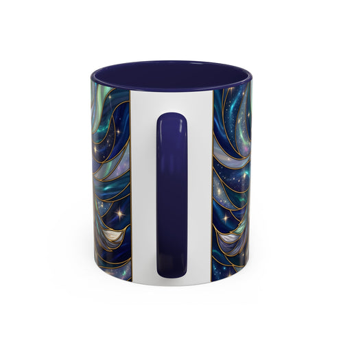 Twin Wolves Stained Glass Style Mug