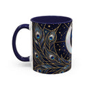 Moonlit Peacock Stained Glass Style Mug