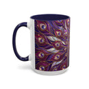 Purple Peacock Stained Glass Style Mug