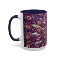 Purple Peacock Stained Glass Style Mug