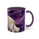 Amethyst Great Pyrenees Stained Glass Style Mug